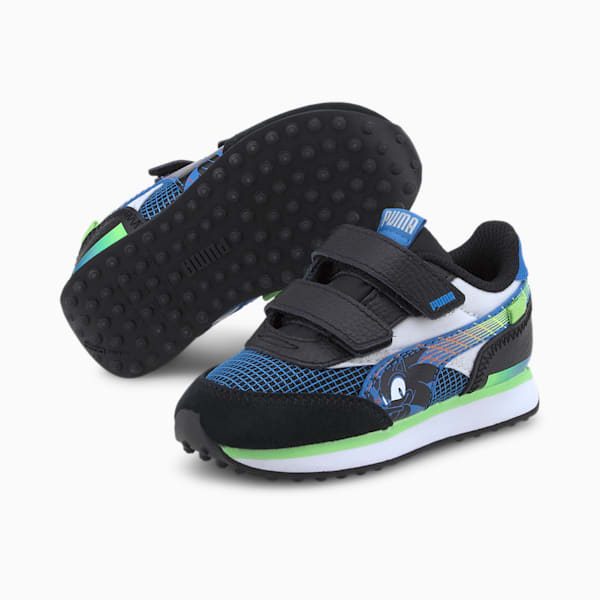 Tenis PUMA x SEGA Future Rider para Niños, Palace Blue-Puma Black, extralarge