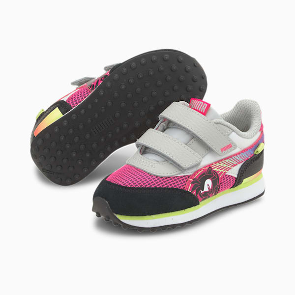 PUMA x SEGA Future Rider Toddler Shoes, Glowing Pink-Puma Black, extralarge