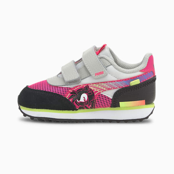 PUMA x SEGA Future Rider Toddler Shoes, Glowing Pink-Puma Black, extralarge