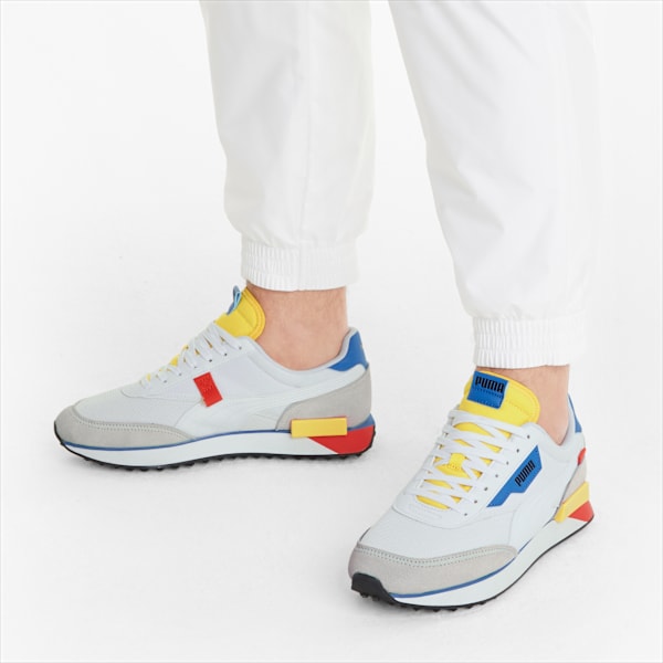 Future Rider Neon Play Sneakers, Puma White-Maize, extralarge-IND