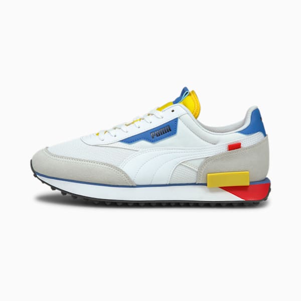 Future Rider Neon Play Unisex Sneakers, Puma White-Maize, extralarge-IND