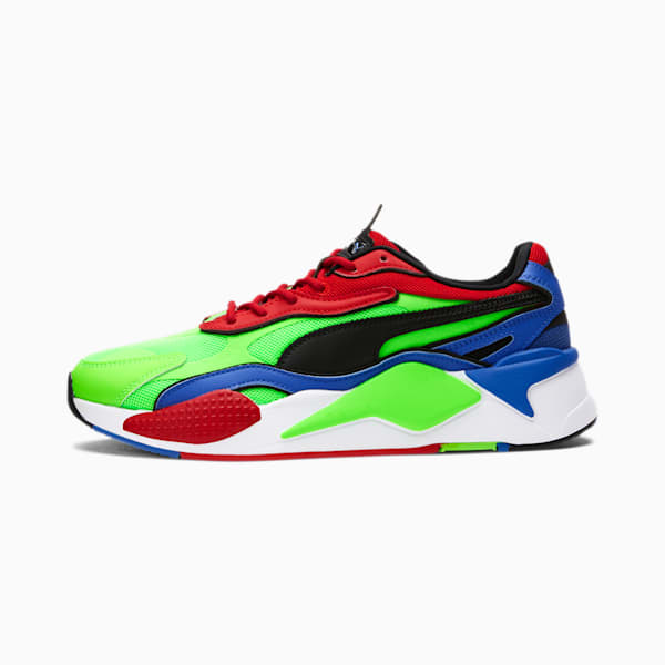 RS-X³ Tailored Men's Sneakers, Fluo Green-Puma Black-Dazzling Blue, extralarge