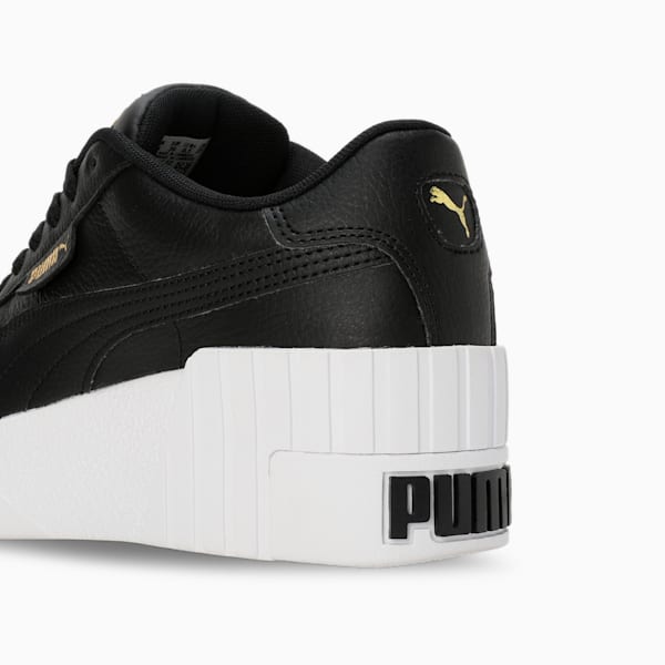 Cali Wedge Women's Sneakers, Puma Black-Puma White, extralarge-IND