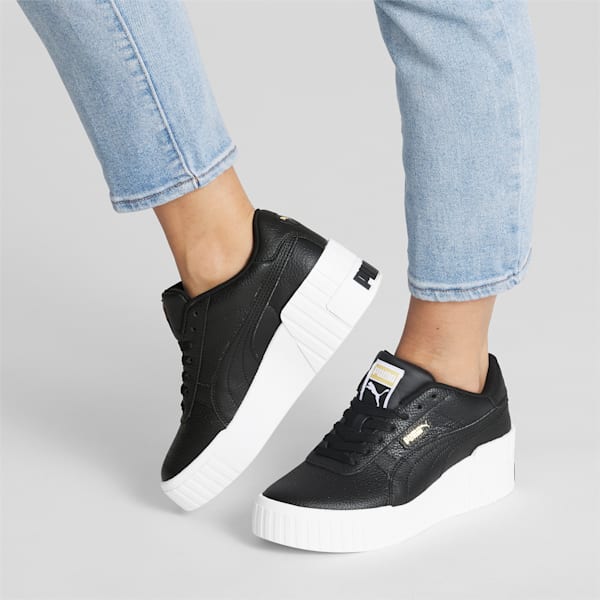 Tenis para mujer Cali Wedge, Puma Black-Puma White, extralarge