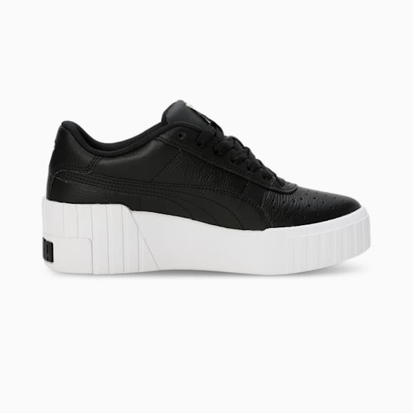 Cali Wedge Women's Sneakers, Puma Black-Puma White, extralarge-IND