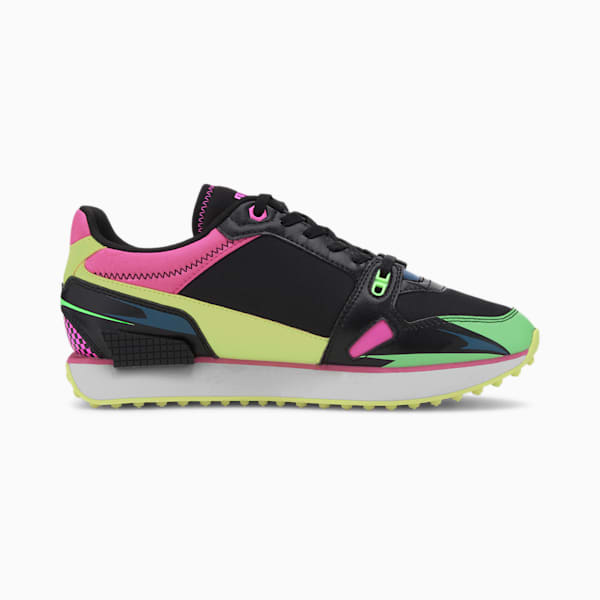 Mile Rider Sunny Getaway Women's Sneakers, Puma Black-Elektro Green, extralarge