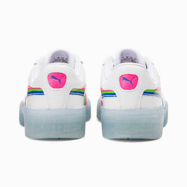 Cali Neon Iced Women's Sneakers, Puma White-Fluo Pink-Dazzling Blue, extralarge