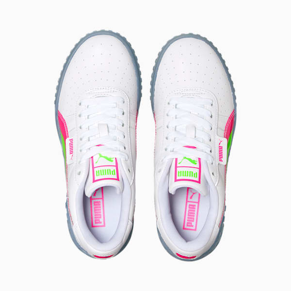 Cali Neon Iced Women's Sneakers, Puma White-Fluo Pink-Dazzling Blue, extralarge