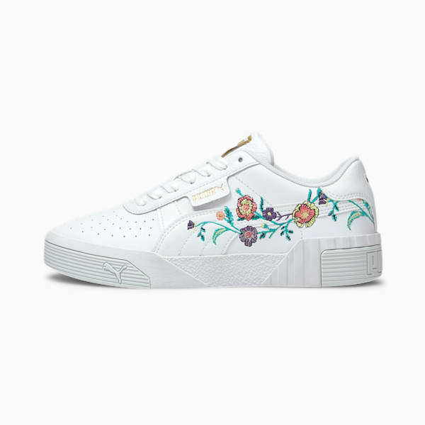 Cali Floral Women's Sneakers, Puma White-Spectra Green-Bubblegum, extralarge