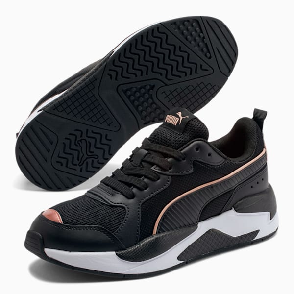 X-RAY Metallic Shine Women's Sneakers, Puma Black-Black-Rose Gold, extralarge