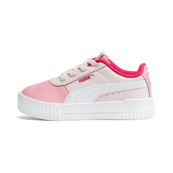 Carina Leather Toddler Shoes, Rosewater-Peony-Puma White, extralarge