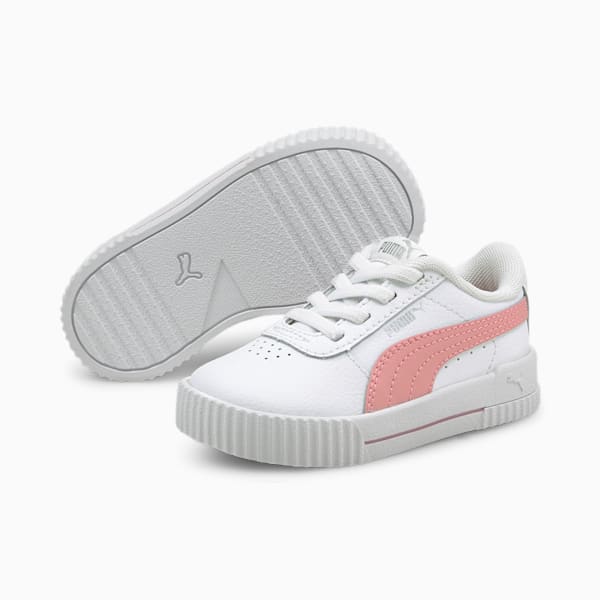 Carina Leather Toddler Shoes, Puma White-Peony, extralarge