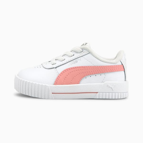 Carina Leather Toddler Shoes, Puma White-Peony, extralarge