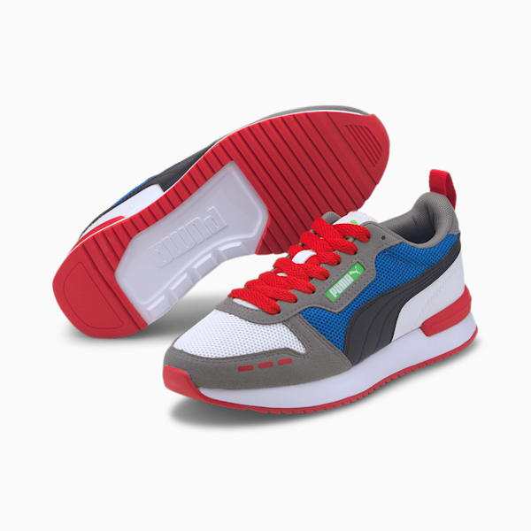 Baskets PUMA R78 Enfant et Adolescent, Puma White-Puma Black-Ultra Gray, extralarge