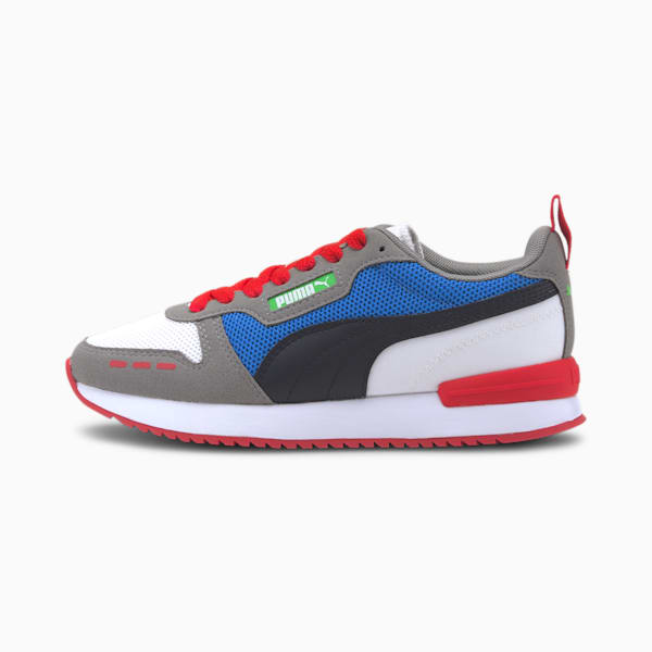 Baskets PUMA R78 Enfant et Adolescent, Puma White-Puma Black-Ultra Gray, extralarge