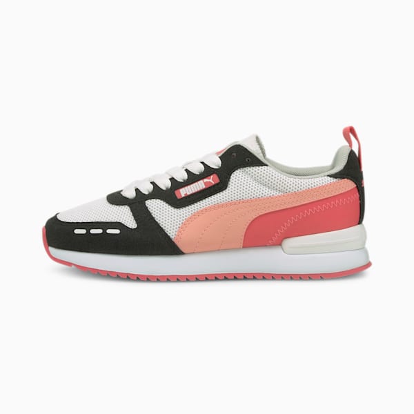 PUMA R78 Kid's Sneakers, Puma White-Apricot Blush-Puma Black, extralarge-IND