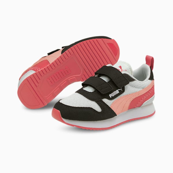 PUMA R78 Little Kids' Shoes, Puma White-Apricot Blush-Puma Black, extralarge