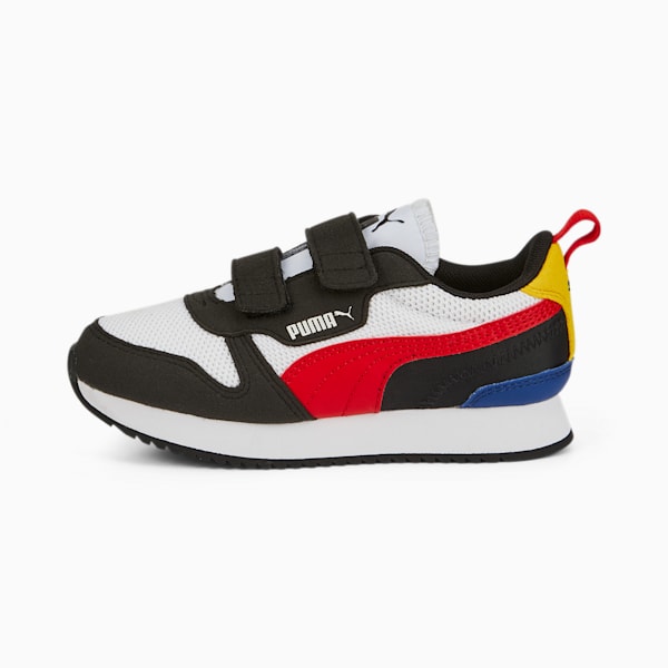 Tenis Niños R78, Puma White-High Risk Red-Puma Black, extralarge