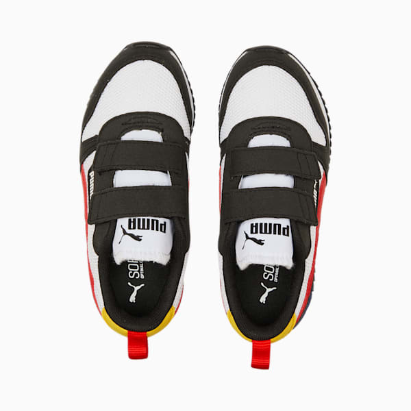 PUMA R78 Little Kids' Shoes, Puma White-High Risk Red-Puma Black, extralarge
