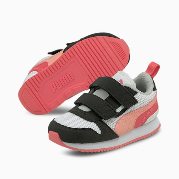 PUMA R78 Toddler Shoes, Puma White-Apricot Blush-Puma Black, extralarge