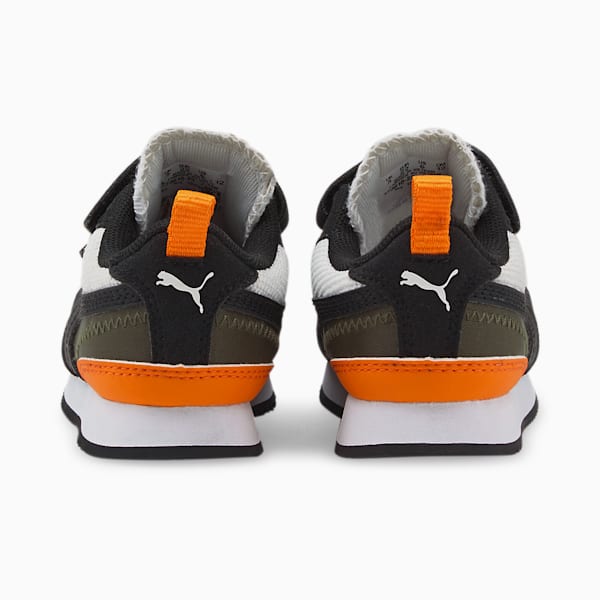 R78 Velcro Toddler Sneakers, Puma White-Puma Black-Vibrant Orange, extralarge-IND