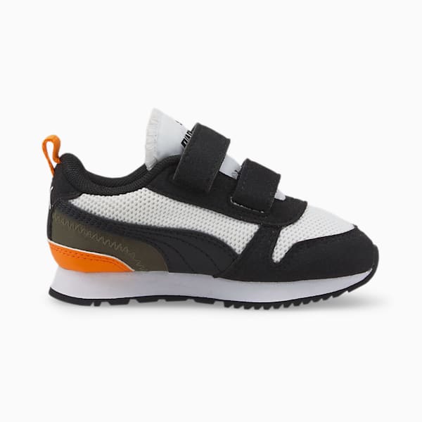 R78 Velcro Toddler Sneakers, Puma White-Puma Black-Vibrant Orange, extralarge-IND