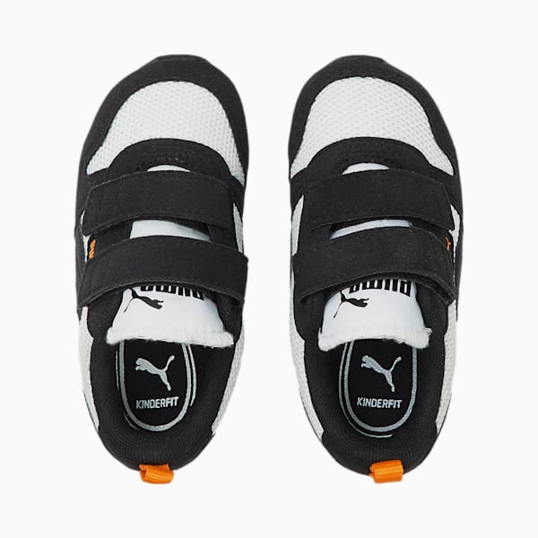 R78 Velcro Toddler Sneakers, Puma White-Puma Black-Vibrant Orange, extralarge-IND