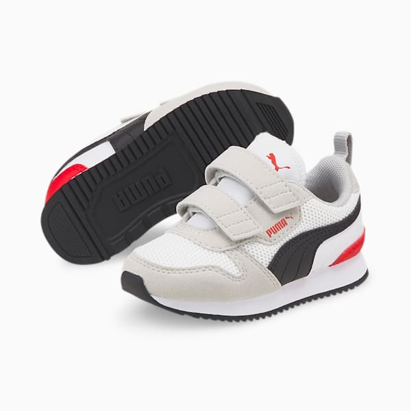 PUMA R78 Toddler Shoes, Puma White-Puma Black-High Risk Red, extralarge