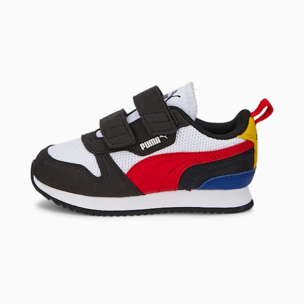 PUMA R78 Toddler Shoes, Puma White-High Risk Red-Puma Black, extralarge