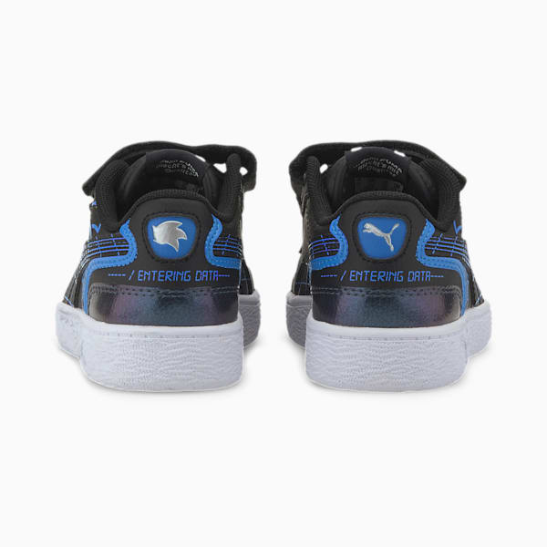 PUMA x SEGA Ralph Sampson Little Kids' Shoes, Puma Black-Palace Blue, extralarge