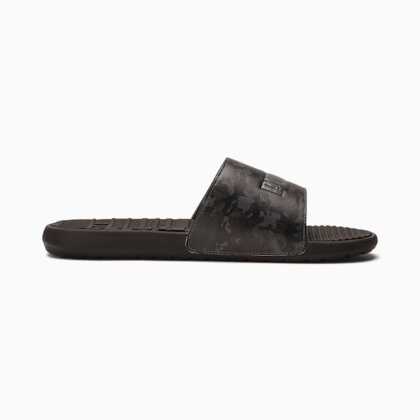 Cool Cat Camo Men's Slides, Asphalt-Puma Black-QUIET SHADE, extralarge