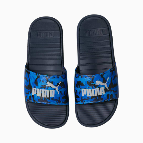 Cool Cat Camo Men's Slides, Future Blue-Puma Royal-Puma Black-Puma White, extralarge