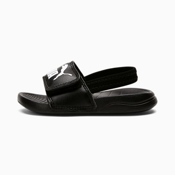 Popcat 20 Backstrap Babies' Sandals, Puma Black-Puma White, extralarge