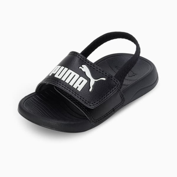 Popcat 20 Backstrap Babies' Sandals, Puma Black-Puma White, extralarge-IND