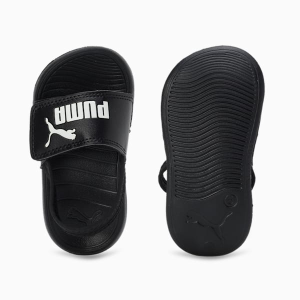 Popcat 20 Backstrap Babies' Sandals, Puma Black-Puma White, extralarge-IND