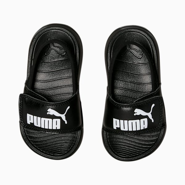 Popcat 20 Backstrap Babies' Sandals, Puma Black-Puma White, extralarge