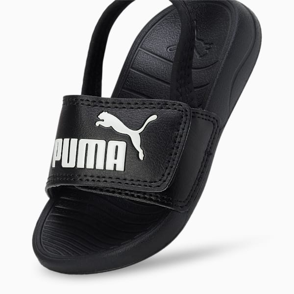 Popcat 20 Backstrap Babies' Sandals, Puma Black-Puma White, extralarge-IND