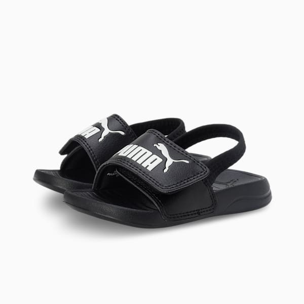 Popcat 20 Backstrap Babies' Sandals, Puma Black-Puma White, extralarge-IND