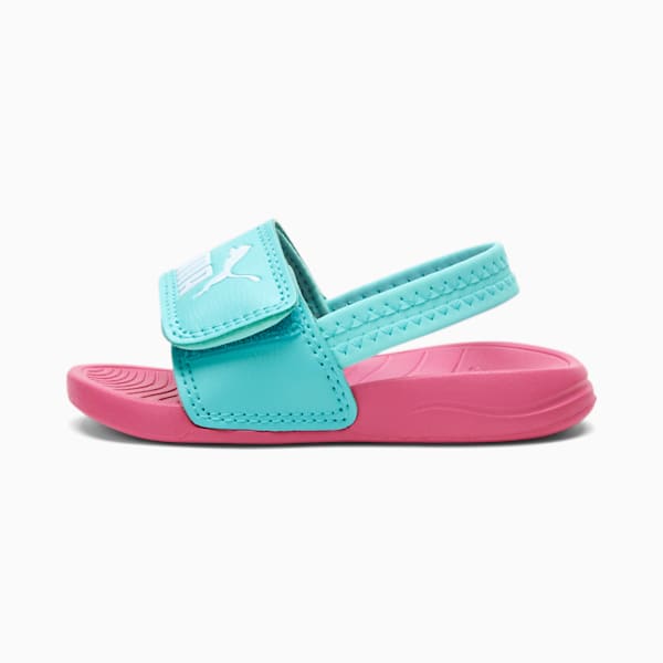 Popcat 20 Backstrap Toddler Slides, Sachet Pink-Island Paradise, extralarge