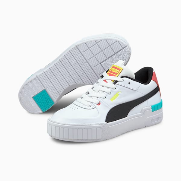 Cali Sport Women's Sneakers, Puma White-Elektro Pool, extralarge