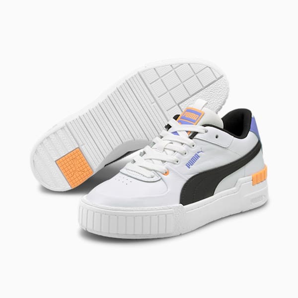 Cali Sport Women's Sneakers, Puma White-Soft Fluo Orange, extralarge
