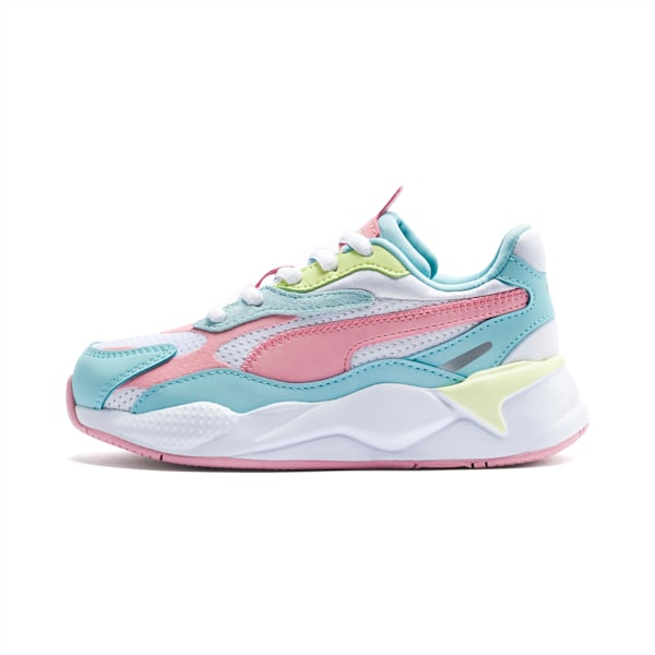 RS-X³ Summer Splash Little Kids' Shoes, Puma White-Gulf Stream, extralarge