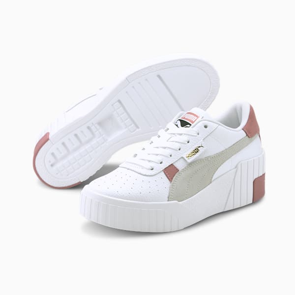 Cali Wedge Mix Women's Sneakers, Puma White-Foxglove, extralarge