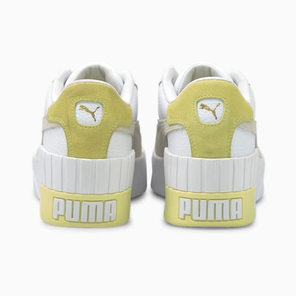 Cali Wedge Mix Women's Sneakers, Puma White-Yellow Pear, extralarge