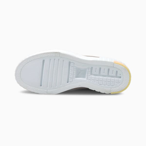 Tenis Cali Wedge Mix para Mujer, Puma White-Yellow Pear, extralarge