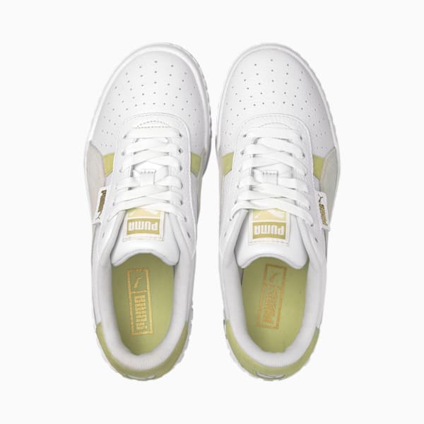 Cali Wedge Mix Women's Sneakers, Puma White-Yellow Pear, extralarge