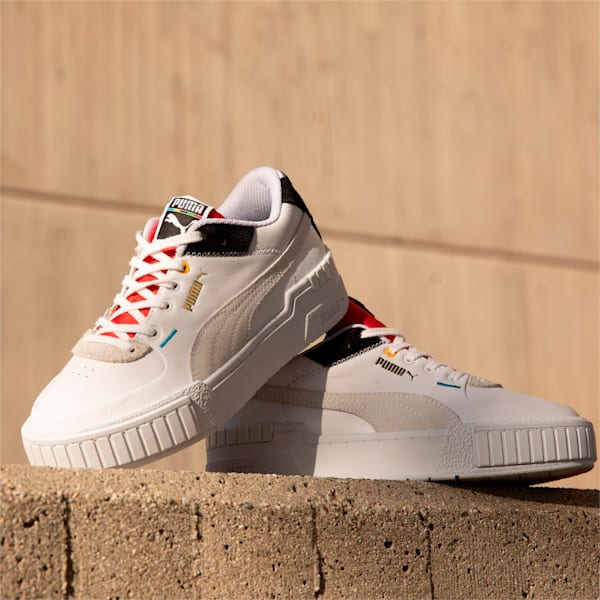 Tenis Cali Sport The Unity Collection para mujer, Puma White-Puma Black-High Risk Red, extralarge