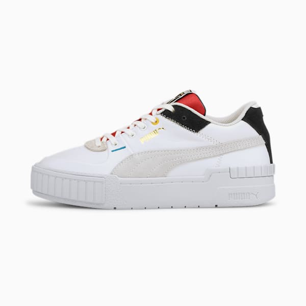 Tenis Cali Sport The Unity Collection para mujer, Puma White-Puma Black-High Risk Red, extralarge