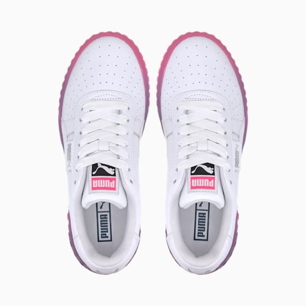 Cali Gradient Women's Sneakers, Puma White-Luminous Pink-Digi-Blue-Viridian Green, extralarge