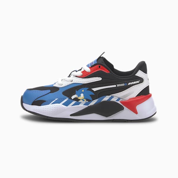 PUMA x SONIC RS-X³ Little Kids' Shoes, Palace Blue-High Risk Red, extralarge